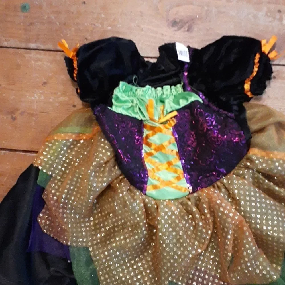 Candy Corn halloween witch/ fairy costume for size 10-12‎